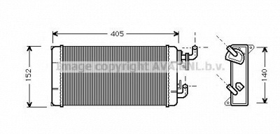 AVA QUALITY COOLING ms6258 -  Теплообменник, отопление салона